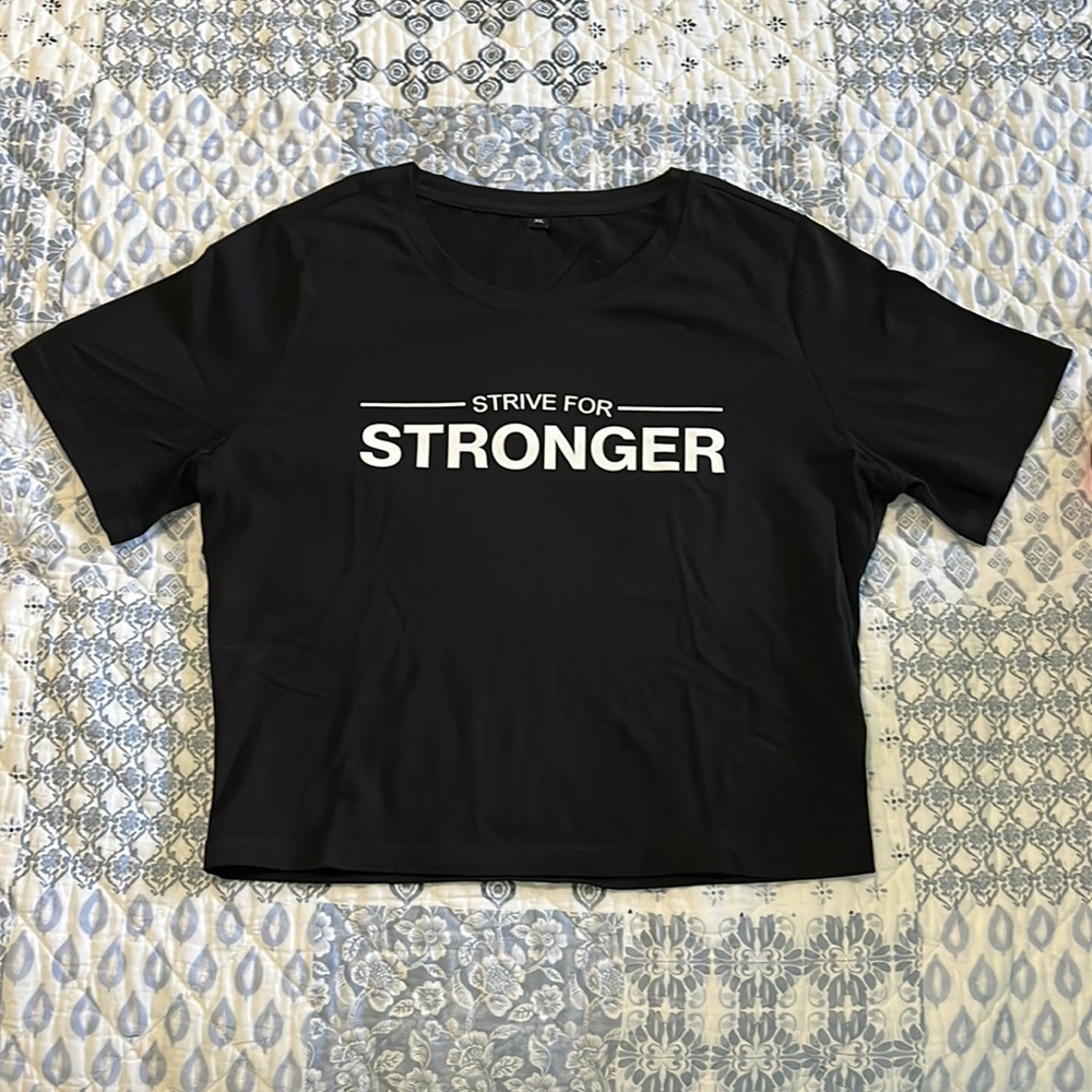 Just Strong - Strive for Stronger Crop T - Size XL